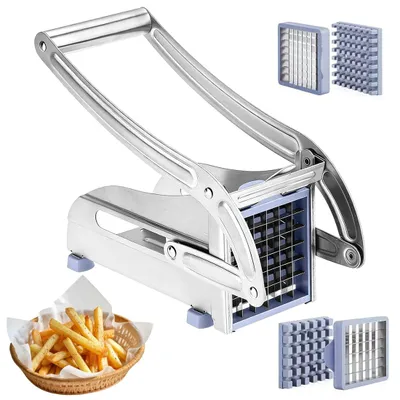 Frietsnijder Edelstahl, manuell, 2 Schneidgrößen, Gemüseschneider
