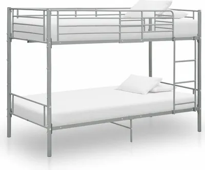 Immagine prodotto di Letto a castello in metallo grigio 90×200 cm