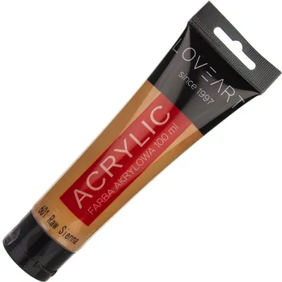Produktbild von LOVEART 100ML Acrylfarbe Malfarbe Künstlerfarbe Malen Farbe, Raw sienna 601 - hellbraun