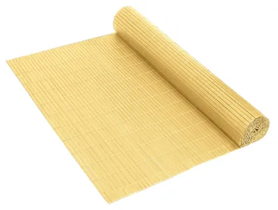 Obrázek produktu pro Zástěna na balkon – PVC zástěnová deska pro ploty – vzhled bambusu – odolná vůči povětrnostním vlivům – ochrana proti větru – rozměry 200 x 400 cm – instalace bez vrtání