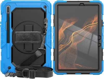 Produktbild von Tasche für Samsung Galaxy Tab S8/S7 mit Schulterriemen Blau