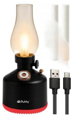 Image de Diffuseur avec lampe de nuit et 14 couleurs - design rétro