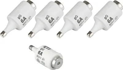 Produktbild von Sicherung DIAZED DII E27 6 bis 25A Blister mit 5 Stück Schmelzsicherungen – 6A (grün)