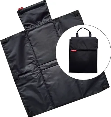 Produktbild von Wickelquick, Mobile Wickelunterlage, Wickeltasche, 60x60cm, 4 Seitentaschen, schwarz