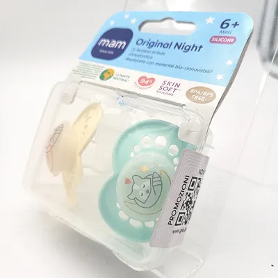 Produktbild von MAM Original Schnuller leuchtend 2er Set Größe 6+ Monate Sauger aus SkinSoft