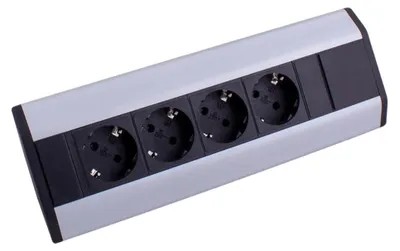 Produktbild von Socket for kitchen and office – Corner socket made of aluminium and high-quality