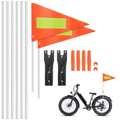 Immagine prodotto di Bandierina per bicicletta con elementi riflettenti di sicurezza (2 pezzi)