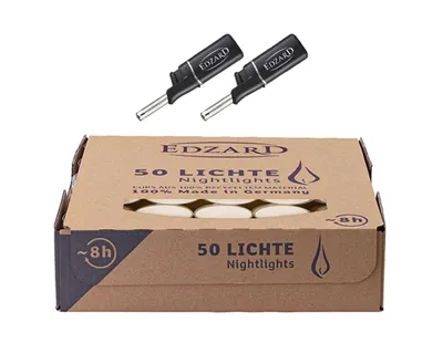 Produktbild von Set 50 Teelichter plus 2 Mini Stabfeuerzeuge