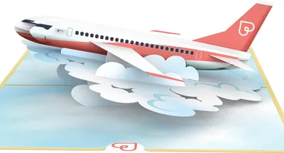 Produktbild von papercrush® Pop-Up Karte Flugzeug - 3D Urlaubsgutschein für Flugreise, Gutscheinkarte u. Geschenkverpackung