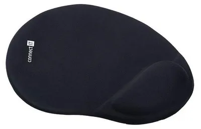 Produktbild von Connect IT CI-500, Schwarz, Einfarbig, Stoff, Memory-Schaum, Gummi, Handgelenkauflage