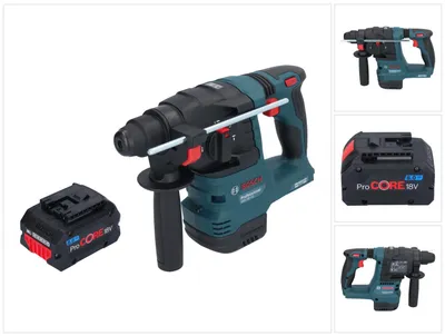 Zdjęcie produktu dla Akumulatorowy młot udarowo-obrotowy Bosch GBH 18V-22 Professional 18 V 1,9 J SDS Plus Brushless + 1x akumulator ProCORE 8,0 Ah - bez ładowarki