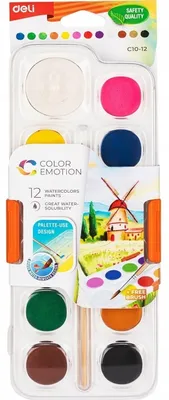 Image de Peinture aquarelle 12 couleurs