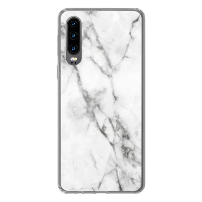 Produktbild von MuchoWow® Handyhülle Schutzhülle Hülle für Huawei P30 Marmor - Luxus - Weiß Silikon Softcase Handy Hülle - Kartenbesitzer