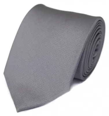 Produktbild von Fabio Farini - 1 Stück einfarbige Herren Schlips - Unicolor Krawatte in 6cm oder 8cm Breite Breit (8cm), Silber perfekt als Geschenk