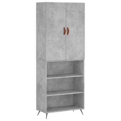 Obrázok produktu pre vidaXL Highboard concrete grey 69,5x34x180 cm odvodený drevený výrobok