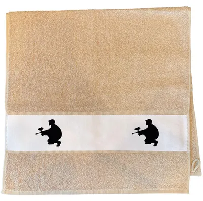 Produktbild von Huuraa Handtuch Paintball Silhouette 50x100cm Sand Baumwolle Handtuch Geschenkidee