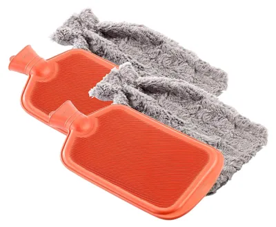 Produktbild von Wärmflaschen-Set: 2 XXL-Wärmflaschen mit Kunstfellbezug, 2,3 Liter