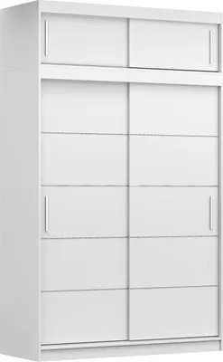 Produktbild von Wohnzimmerschrank mit zusätzlichem Stauraum, Kleiderschrank mit Spiegel Schwebetürenschrank 2-türig Schrank mit vielen Einlegeböden und Kleiderstange Gaderobe Schiebtüren Schlafzimmer - Kleiderschrank Lara 06 Weiß