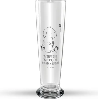 Produktbild von Mr. & Mrs. Panda Bierglas Hund Kleeblatt - Transparent - Geschenk, Sprüche, Bierbecher, Glasbierglas, Gratis, Trinkglas, Liebe, Bier Glas, Glück, Glasbecher
