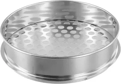 Productafbeelding van Bodemzeef Tuin - Grondzeef Compost - Aarde Zeven - Verwijder Takken Stenen - 20 cm Diameter - Zilver