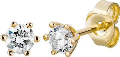 Produktbild von Orolino Ohrringe 585/- Gold 0,4cm gelb Brillant weiß 067320138-1