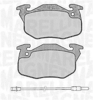 Productafbeelding van MAGNETI MARELLI Remblokken set voor: RENAULT CLIO I (B/C57, 5/357) - Artikelnummer: 363916060372