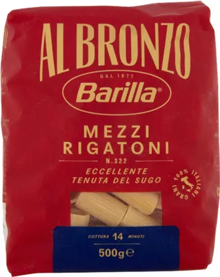 Image de Barilla, pâtes Mezzi Rigatoni, n°322, bronze, 500 g