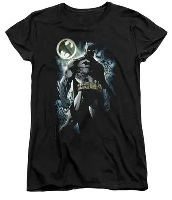 Image de T-shirt pour femme, Batman : The Dark Knight, coupe ajustée, référence TV40903 (taille XL), couleur noire