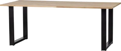 Produktbild von WOOOD Tablo Esstisch aus Eichenholz, U-Tischbein, Braun, 200 x 90 cm