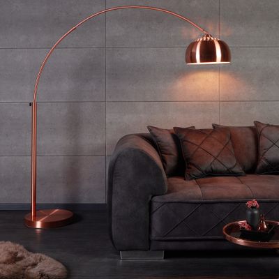 riess-ambiente Ausziehbare Bogenlampe LOUNGE DEAL 170-210cm kupfer Stehlampe Stehleuchte Lampe Leuchte