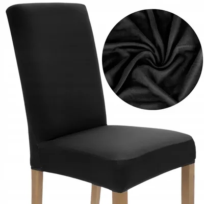 Produktbild von Stuhlhusse 1er Pack - Schwarz - Universal - Stretch - Bezug für Stühle - Elasthan