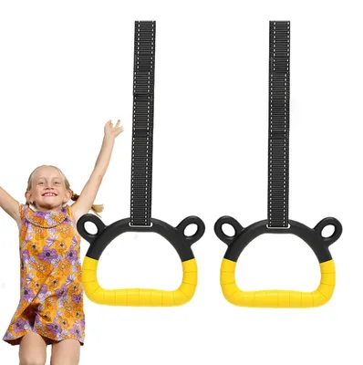 Image de Anneaux de gymnastique en bois pour entraînement à domicile