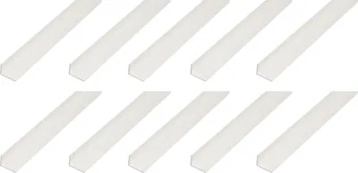 Produktbild von Alberts 10 x Winkelprofil, PVC, weiß, 25 x 20 x 2 mm, Länge 1 m