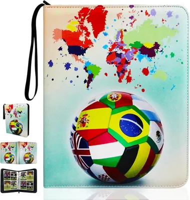 Produktbild von Karten-Sammelalbum, 4 Taschen, 50 Seiten, Kapazität für 400 Karten, Album für Sammelkarten, Trainer Sammelkartenalben, Zur Aufbewahrung Sammelkarten