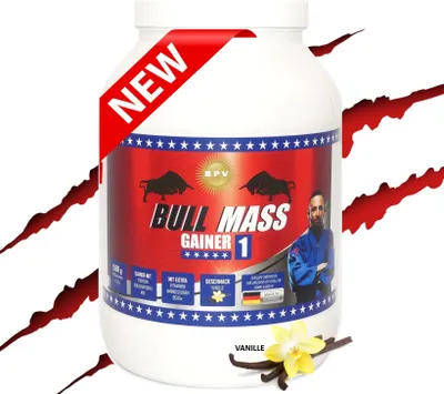 Produktbild von BPV- BULL MASS GAINER 1500g | komplexer Hardgainer mit Kohlenhydraten, Proteinen, BCAAs, EAAs, Vitaminen. Optimal für Masseaufbau