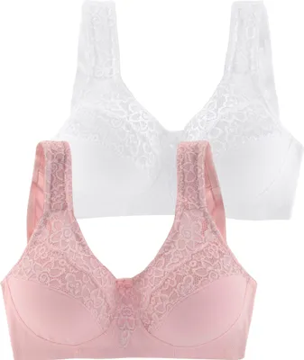 Produktbild von PETITE FLEUR Entlastungs-BH rosé+weiß Größe 75 F