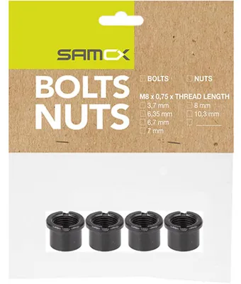 Produktbild von Samox Kettenblattmuttern E-Bike, M8x 0,75x 3,7 mm 4 Stück