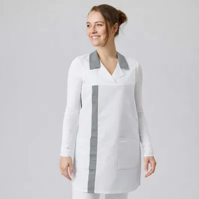 Produktbild von Überwurfschürze silbergrau Gr. I : Größe I : silbergrau : 50% Baumwolle 50% Polyester