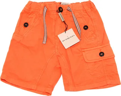 Zdjęcie produktu dla 0149H bermudy bimbo arancioni BURBERRY spodnie w kratę pantaloni szorty dzieci