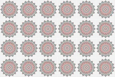 Produktbild von Fliesenaufkleber 15x15 cm – 24 Stück – Selbstklebend – Wasserfest – Pflegeleicht – Hitzebeständig – Für Küche & Bad – Bunt dekorierte Mandalas