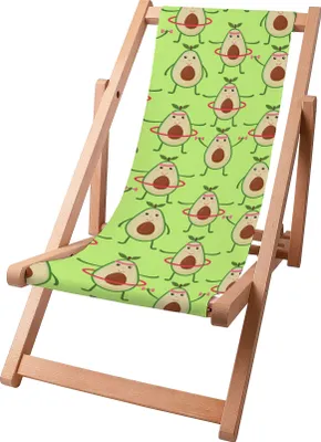 Produktbild von Dreamroots Kinder Liegestuhl klappbar Holz bis zu 130 kg, Sonnenliege klappbar mit 3-stufiger Neigungsregulierung der Rückenlehne, Exercising Avocado