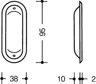 Obrázek produktu pro Kryt přívodu HEWI 542 PA ma 90 hluboký černý D.95mm Š.38mm - 542B 90