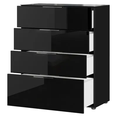 Produktbild von Kommode OAKLAND mit 4 Schubladen schwarz (3695-83)