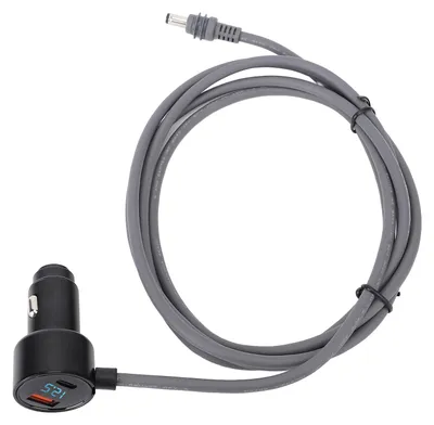 Zdjęcie produktu dla Przedłużacz zasilający 12 V/24 V DC do gniazda zapalniczki samochodowej z wyświetlaczem cyfrowym do samochodów osobowych, ciężarówek i kamperów; kabel ładowarki samochodowej 18 AWG DC, 5 m / 16,4 ft