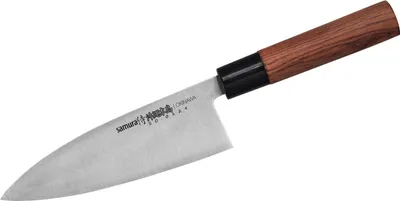Zdjęcie produktu dla Samura OKINAWA 6.7" Deba Knife - najwyższej jakościNóż w stylu japońskim kuchenny z pojedynczym ostrzem z najwyższej jakości stalowym ostrzem do precyzyjnego cięcia i kulinarnej doskonałości