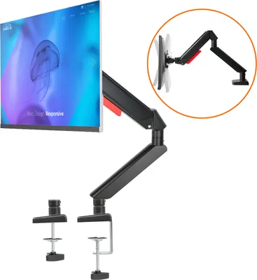 Produktbild von 7MAGIC Monitor Halterung für 17 bis 32 Zoll Bildschirme, Einzelner Monitorarm Ständer Hält 29 kg, Höhenverstellbare mit Neigungen, VESA 75 & 100 mm