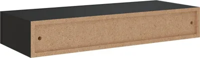 Obrázok produktu pre Nástenná zásuvková polica čierna 60x23,5x10 cm MDF