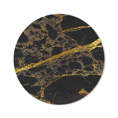 Produktbild von MuchoWow® Mauspad Mousepad Marmor - Gold - Schwarz - Glitter 50x50 cm - Mousepads - Maus Mat - Pad - Mausunterlage - Vinyl
