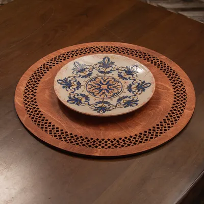 Produktbild von Hermia Concept, Seljuk - Rose, Tischmatten-Set aus Holz (4-teilig), 100 % HOLZ, Rose, 36 x 36 cm