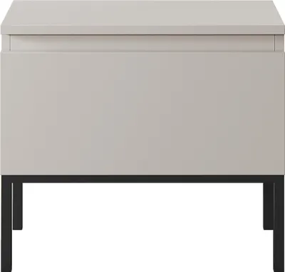 Produktbild von Selsey Nachttisch Bemmi - Nachtschrank, Beige mit schwarzen Beinen